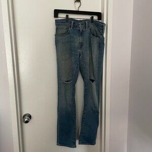 Levi’s 511 Men’s Slim Jeans – Light Wash Distressed, 34W x 32L